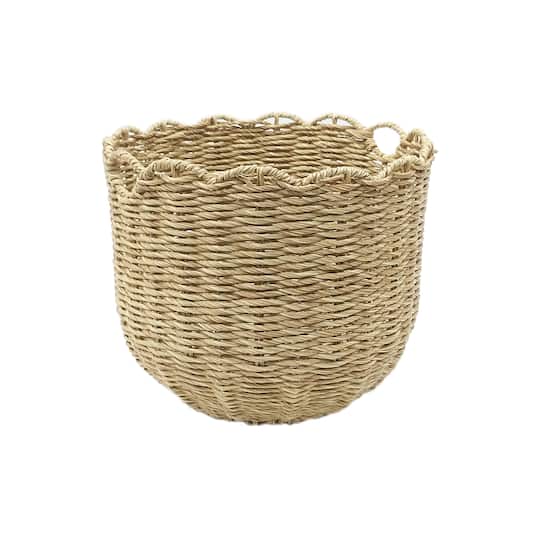 Scallop Edge Woven Basket by Celebrate It™